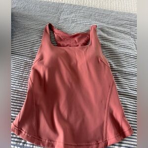 Lululemon mauve square neck tank top size 6.